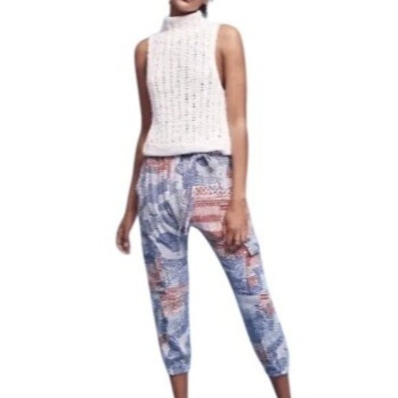 Hei Hei Anthropologie Nouveau Harem Jogger Pants‎ Size XL Xlarge  Red Blue - Picture 1 of 11